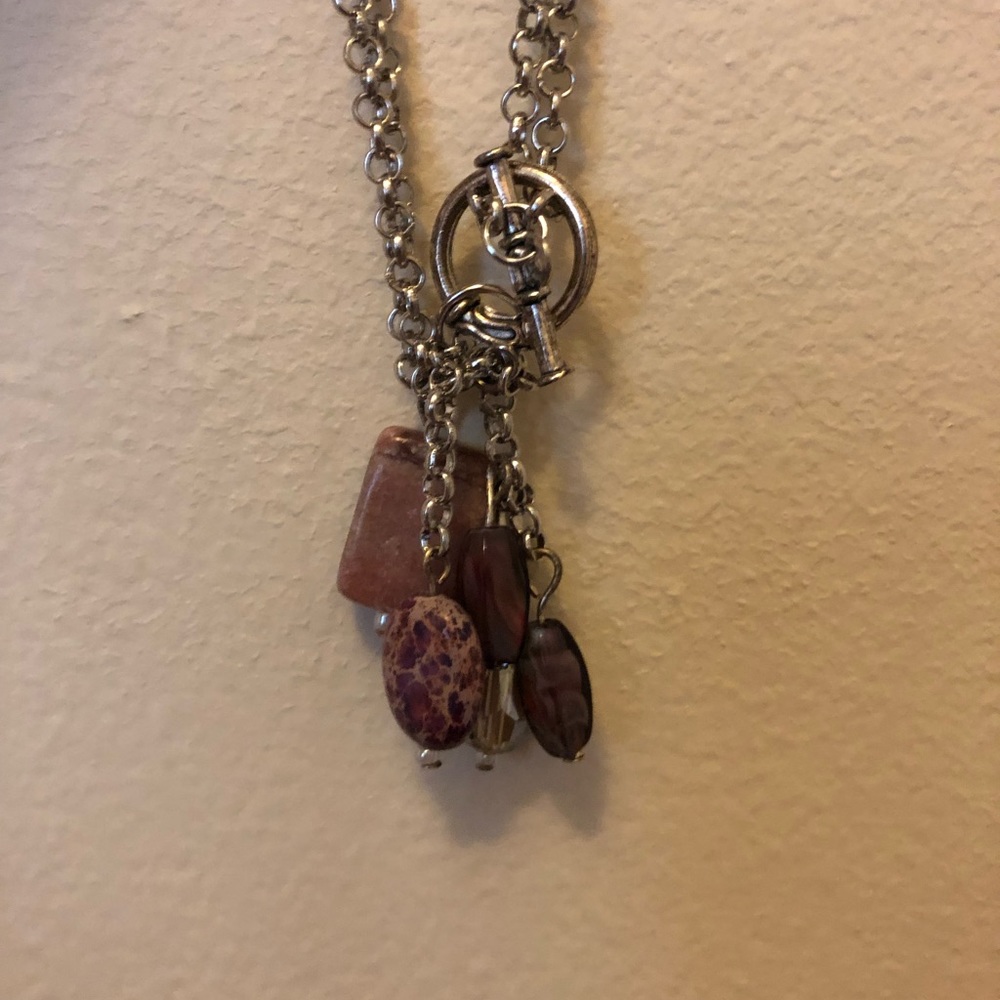 Natural rock toggle necklace NWT
